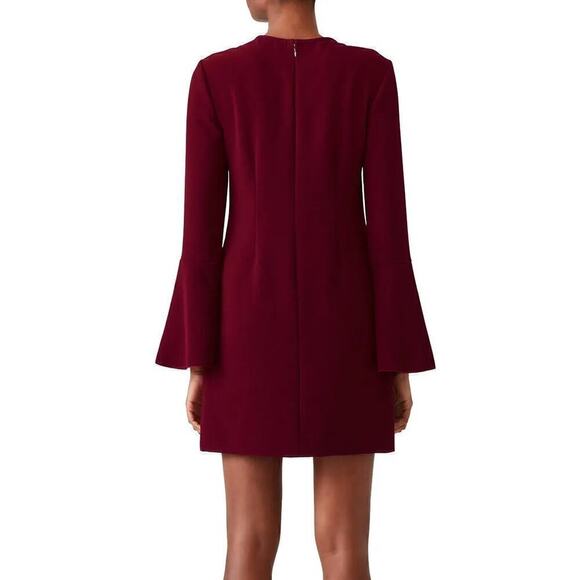 Rachel Zoe Monner Dress Bell Sleeve Cascading Ruffle Sheath Mini Purple Size 0 - Picture 3 of 9